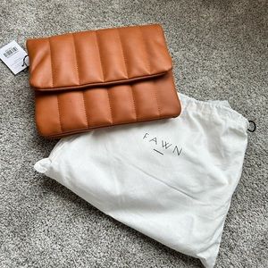 New Fawn design quilted clutch